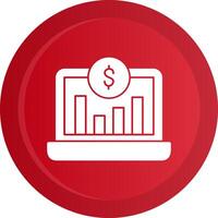 Paid Traffic Glyph Gradient Button Icon vector