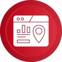 Map Pack Glyph Gradient Button Icon vector