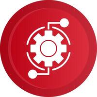 Business Automation Glyph Gradient Button Icon vector