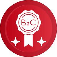 B2C Glyph Gradient Button Icon vector