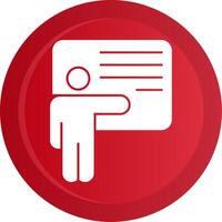 Coaching Glyph Gradient Button Icon vector