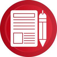 Blogger Glyph Gradient Button Icon vector