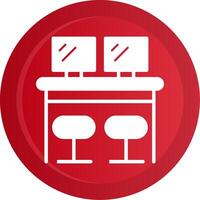 Co Work Space Glyph Gradient Button Icon vector