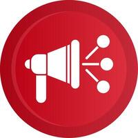 Content Marketer Glyph Gradient Button Icon vector