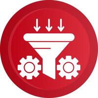 Conversion Rate Optimizer Glyph Gradient Button Icon vector