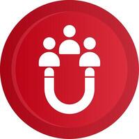Customer Acquisition Glyph Gradient Button Icon vector