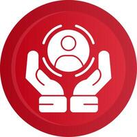 Customer Retention Glyph Gradient Button Icon vector