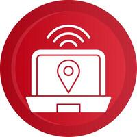 Digital Nomad Hub Glyph Gradient Button Icon vector