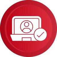 Customer Activation Glyph Gradient Button Icon vector