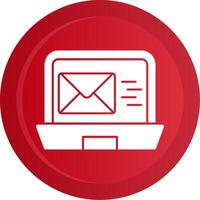 Email Marketing Glyph Gradient Button Icon vector