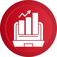 Growth Hacking Glyph Gradient Button Icon vector