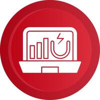 Inbound Marketing Glyph Gradient Button Icon vector