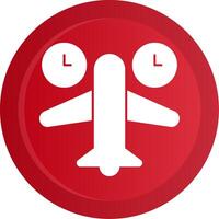 Jet Lag Glyph Gradient Button Icon vector