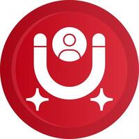 Lead Generation Glyph Gradient Button Icon vector