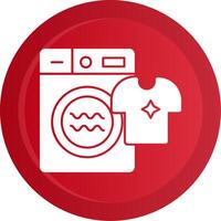 Laundry Glyph Gradient Button Icon vector