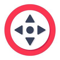 A colored design icon of control buttons vector