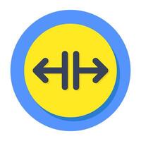Editable design icon of opposite direction arrows vector