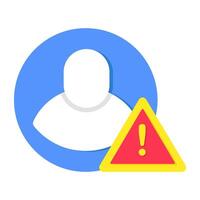 A beautiful design icon of profile error vector