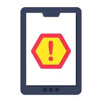 A unique design icon of mobile error vector