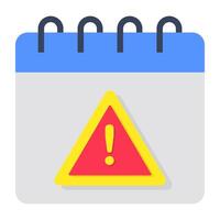 Trendy design icon of schedule error vector