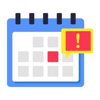 Trendy design icon of schedule error vector
