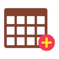 Trendy design icon of add schedule vector