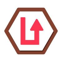 Modern style icon of direction arrow vector