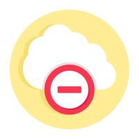 An icon design of cloud remove vector