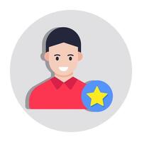 Perfect design icon of favorite profile vector