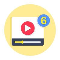 Unique design icon of play videos vector