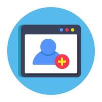 Modern design icon of add profile vector