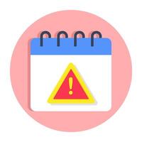 Trendy design icon of schedule error vector