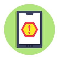 A unique design icon of mobile error vector