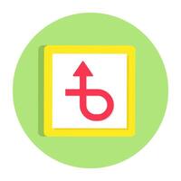 Modern style icon of direction arrow vector