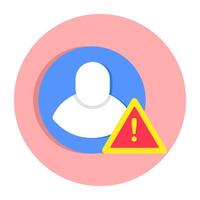A beautiful design icon of profile error vector
