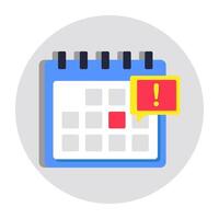 Trendy design icon of schedule error vector