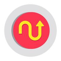 Editable flat design of direction arrows vector