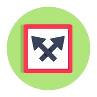 Editable flat design of direction arrows vector