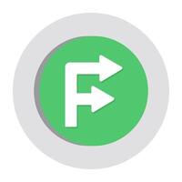 Editable flat design of direction arrows vector