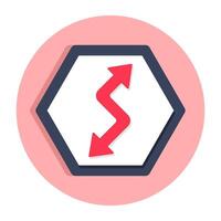 Editable flat design of direction arrows vector