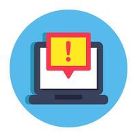 An icon design of chat error vector