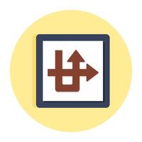 Editable flat design of direction arrows vector
