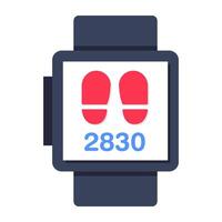 An icon design of footstep tracker vector