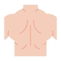 Creative design icon of back muscles vector