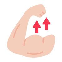 An editable design icon of bicep vector
