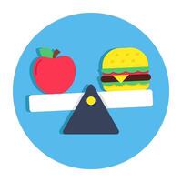 A unique design icon of diet comparison vector