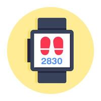 An icon design of footstep tracker vector