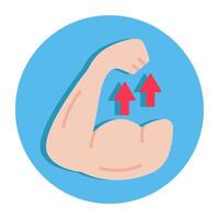 An editable design icon of bicep vector