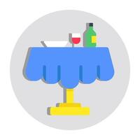 Trendy vectors design of cafe table