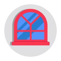 Editable design icon of window vector